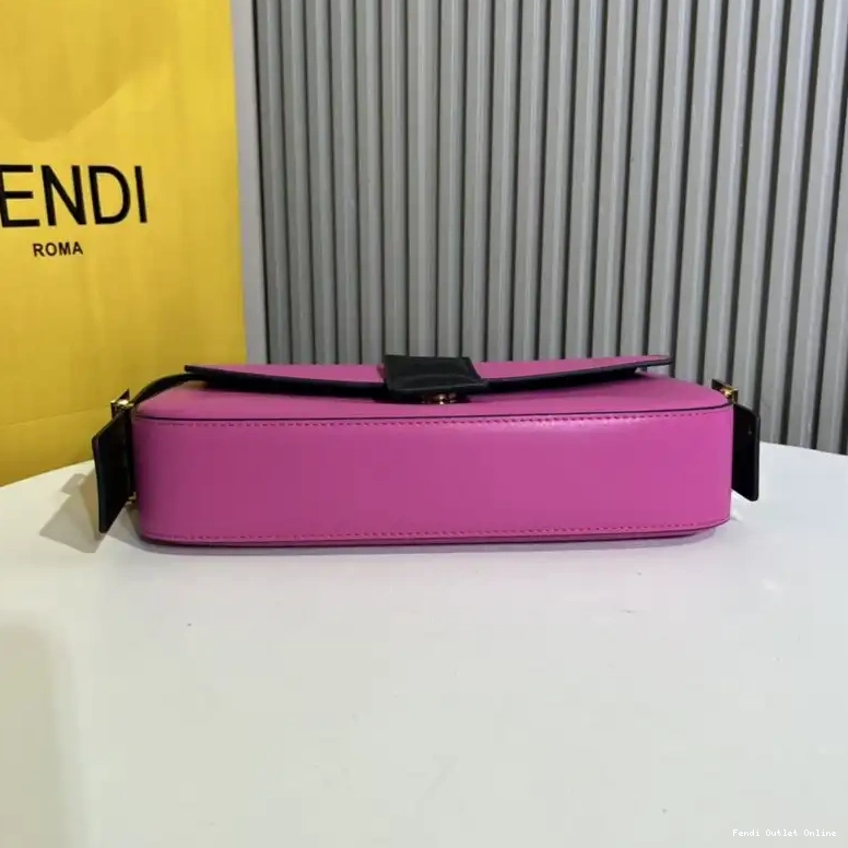 Affordable Nappa Twist In Bag Leather Fendi Baguette Medium Rose 0509